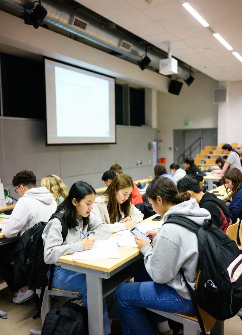 Students collaborating in tutoring session
